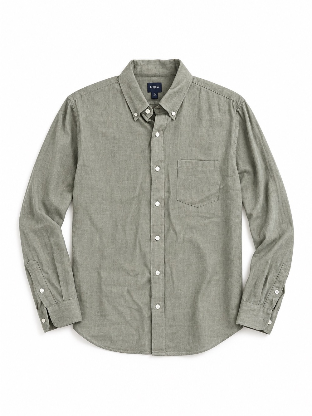 J.Crew Linen Button Down Shirt Sage Green Men’s Large